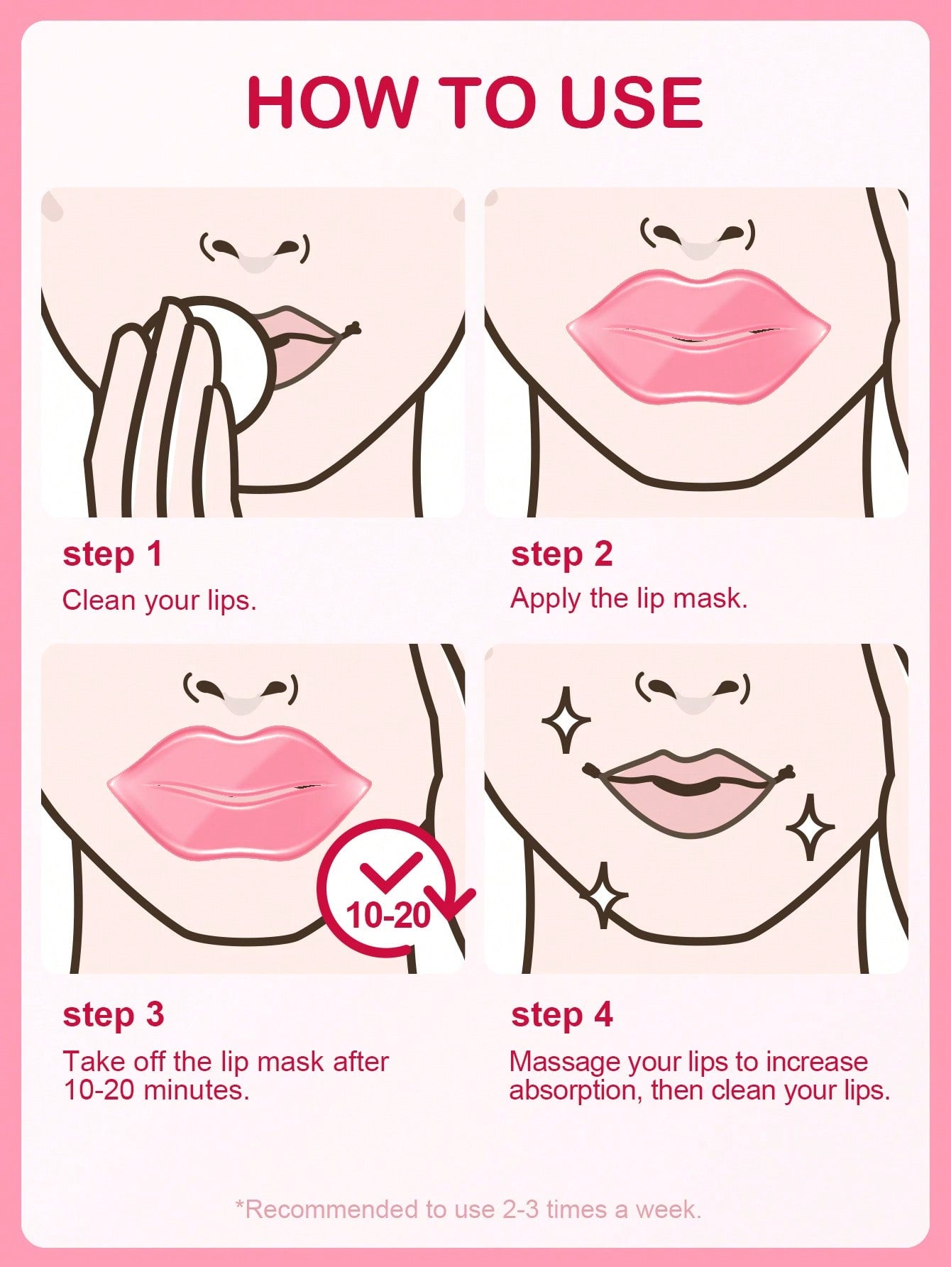 SLOWSUNDAY™ Peach Collagen Lip Mask for Dry Lips,Moisturizing & Reducing Chapped, Smoothing Lip Fine and Plump Your Lips,Korean Skin Care,20Pcs